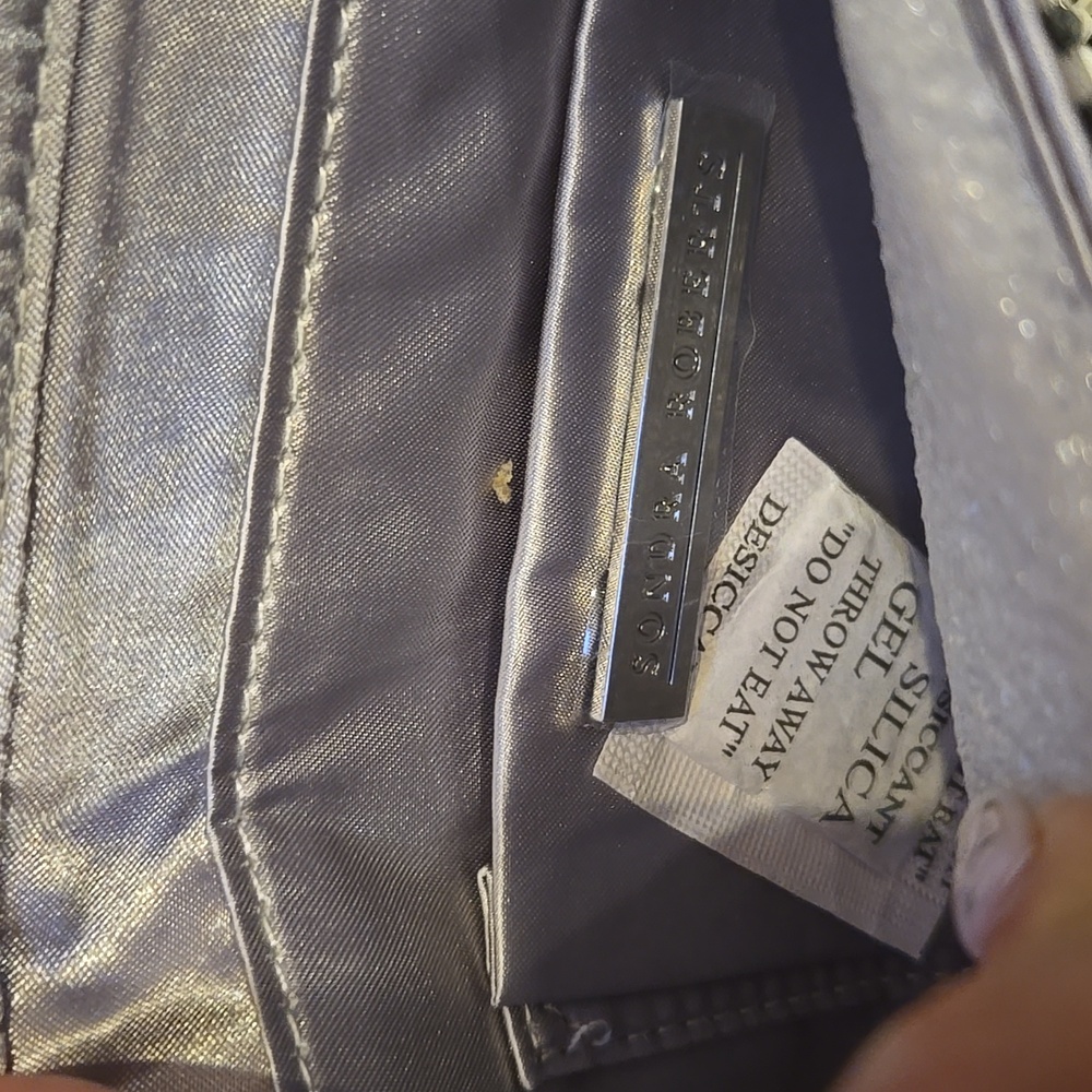 New Sondra Roberts Squared Black/White Beaded Versatile Clutch - Picture 11 of 11